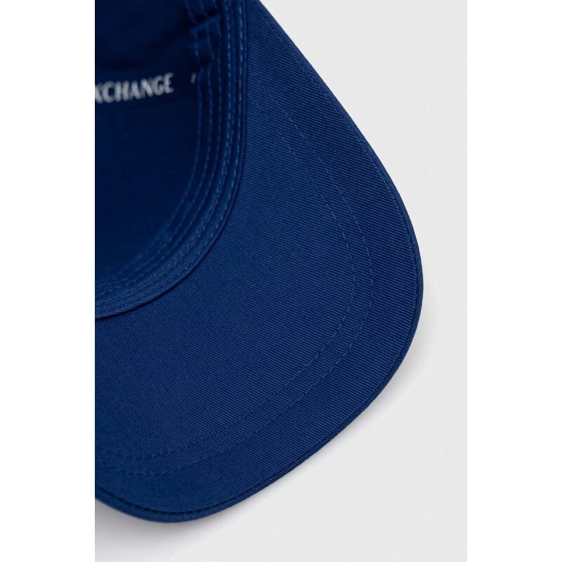 Bavlněná baseballová čepice Armani Exchange tmavomodrá barva, s aplikací, 954047 CC811 NOS
