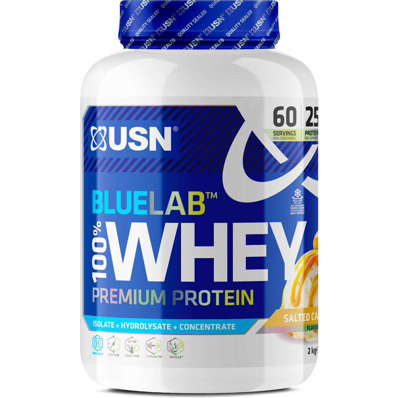 Proteinové prášky USN BlueLab 100% Whey Premium Protein slaný karamel 908g blw21