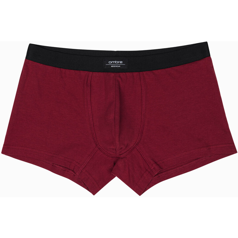 Ombre Clothing Pánské boxerky - tmavě červená U286