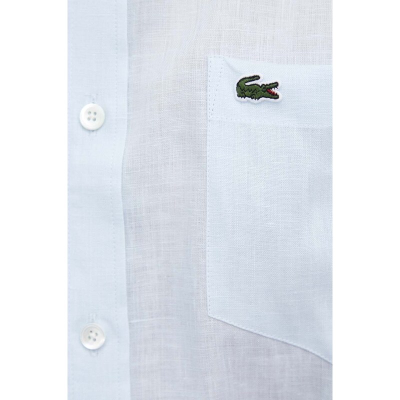 Plátěná košile Lacoste regular, s límečkem button-down