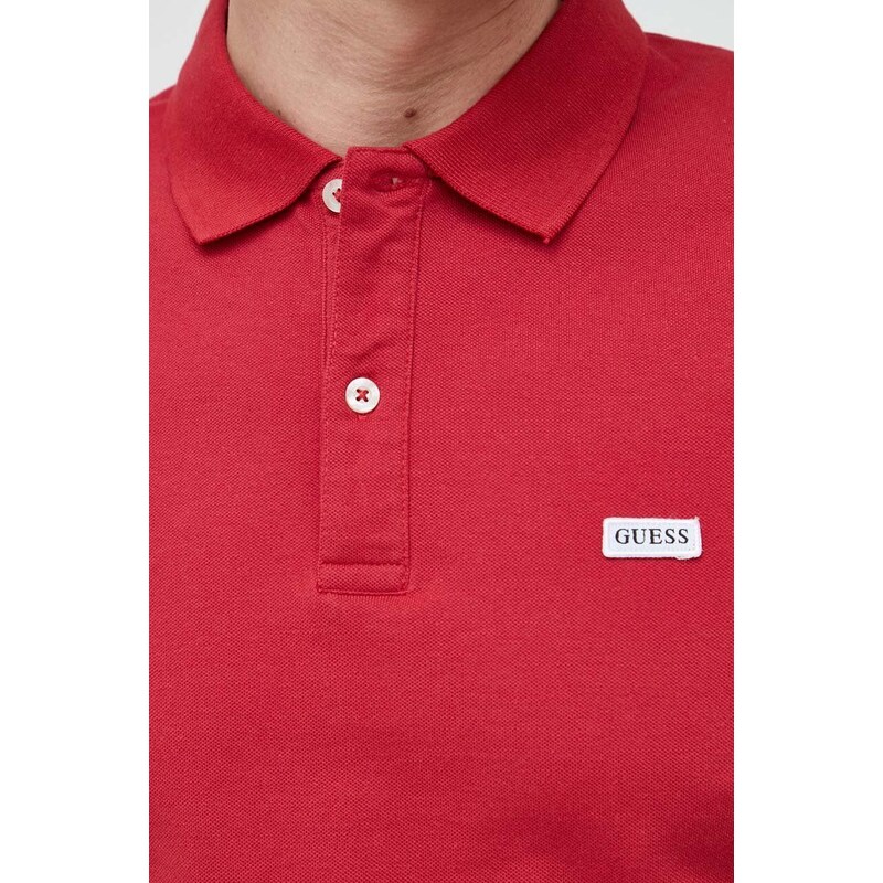 Polo tričko Guess červená barva