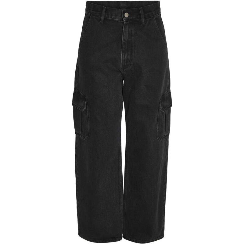 Černé dámské široké džíny Noisy May Alexa - Dámské