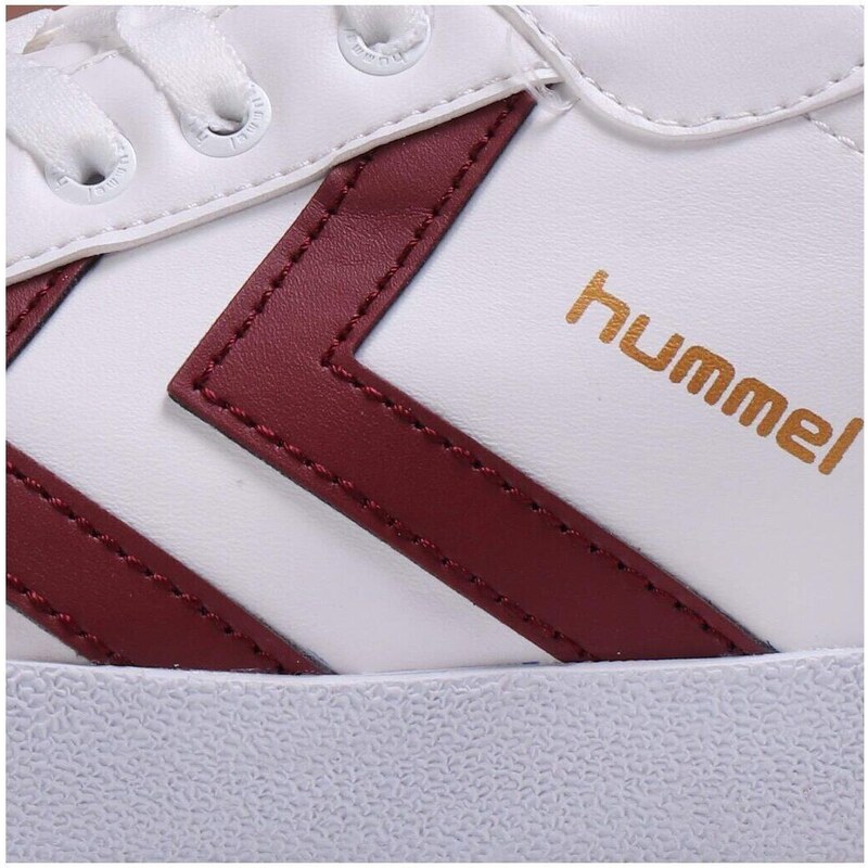 Hummel Unisex White Sneakers - Deuce Court Tonal