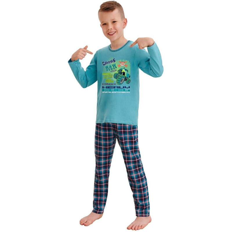 Taro Klučičí pyžamo Leo cross power modré