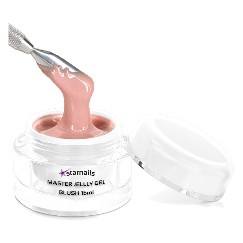 UV/LED Jelly Gel Master Blush, 15ml - želatinový stavební gel