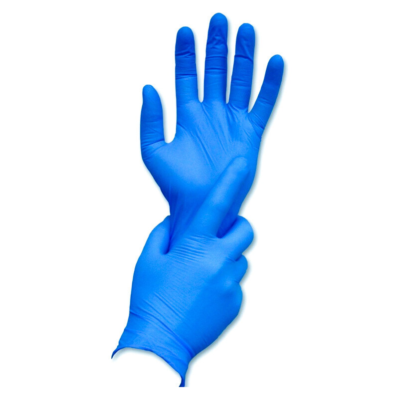 Nitrilové rukavice, bez latexu, modré (L) - 5 párů