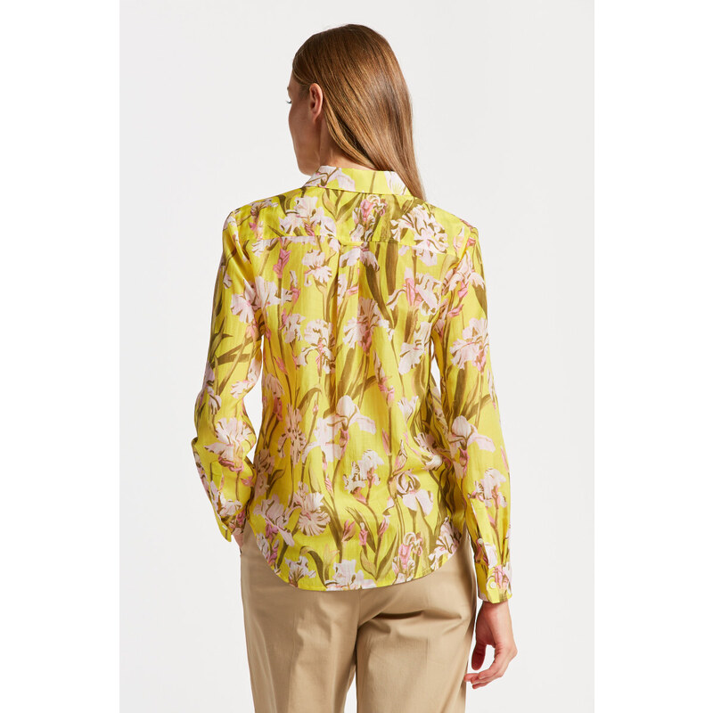 KOŠILE GANT REG IRIS PRINT COT SILK SHIRT žlutá 34