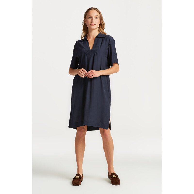 ŠATY GANT RELAXED TUNIC DRESS modrá 34