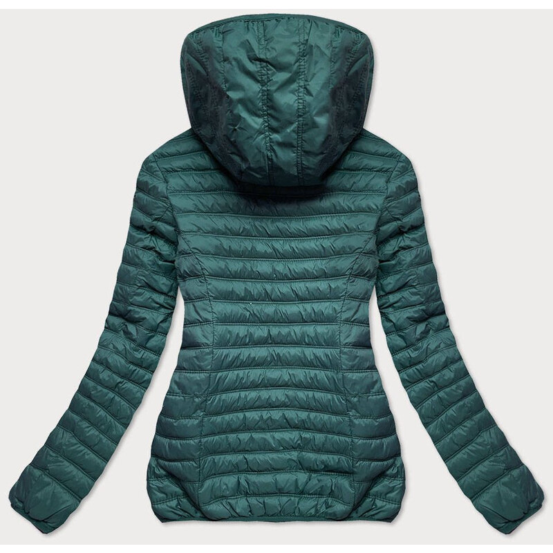 6&8 Fashion Zelená prošívaná dámská bunda s kapucí (2021-09)