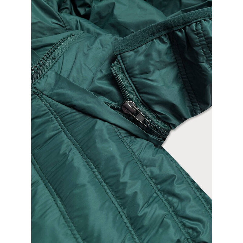 6&8 Fashion Zelená prošívaná dámská bunda s kapucí (2021-09)