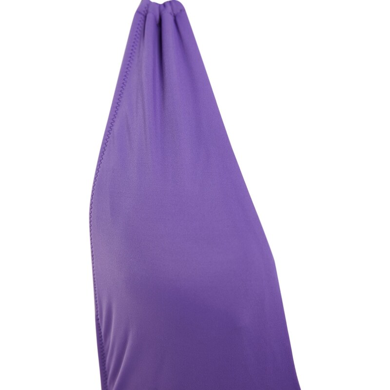 Trendyol fialové plavky s hlubokým výstřihem / oknem s pravidelnými nohavicemi
