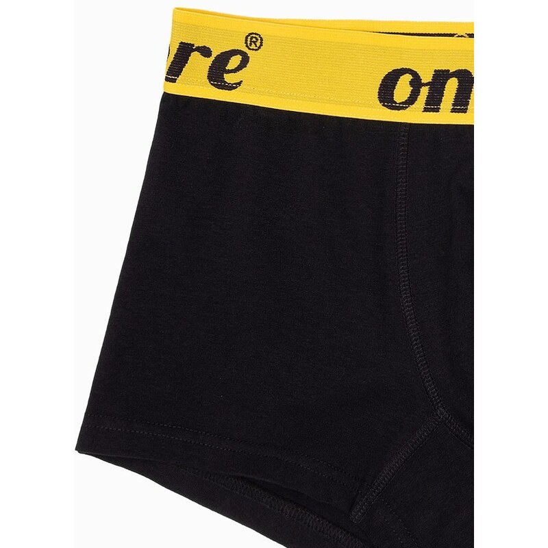 Ombre Clothing Stylové černo-žluté boxerky U283