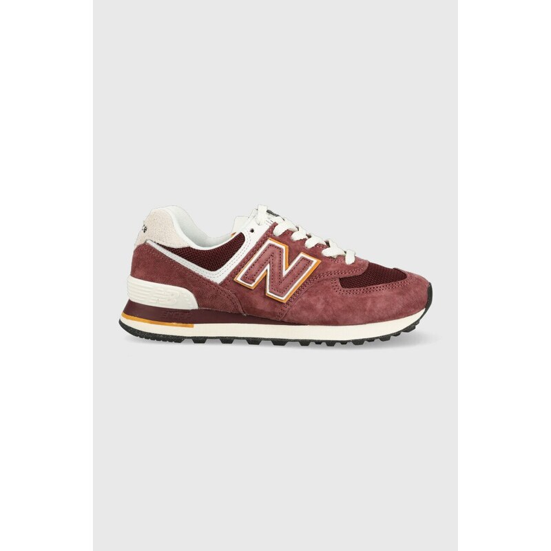 Sneakers boty New Balance U574MO2 vínová barva, U574MO2-MO2