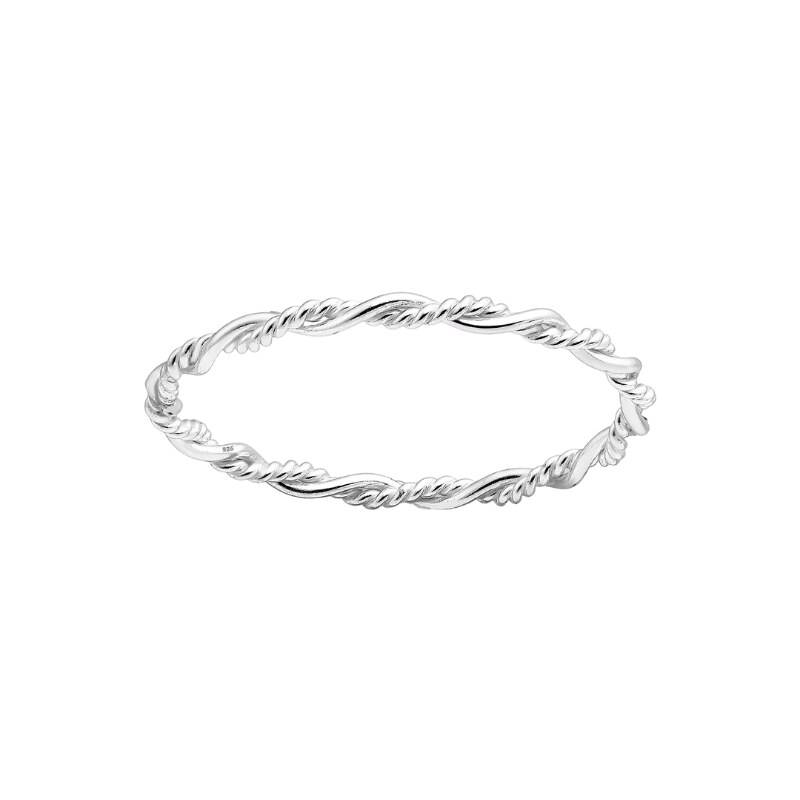 SYLVIENE Stříbrný prstýnek TWIST kroucený 1 mm 62893853