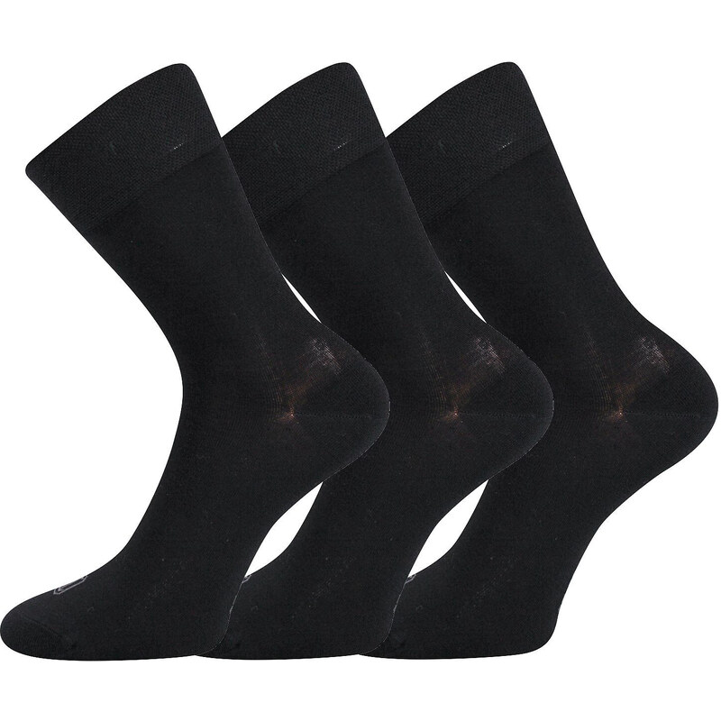 3PACK ponožky Lonka bambusové černé (Deli)