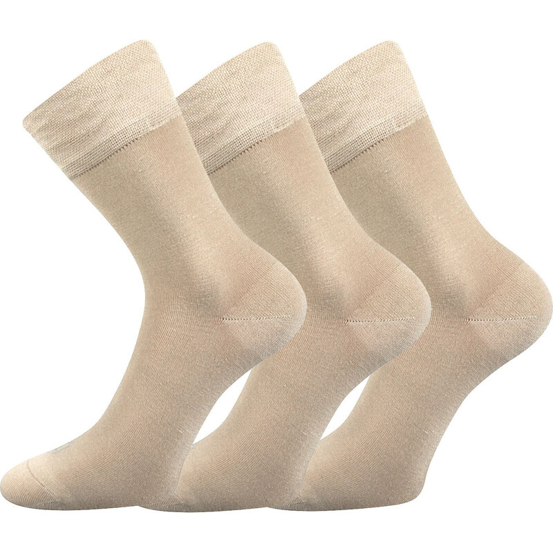 3PACK ponožky Lonka bambusové béžové (Deli)
