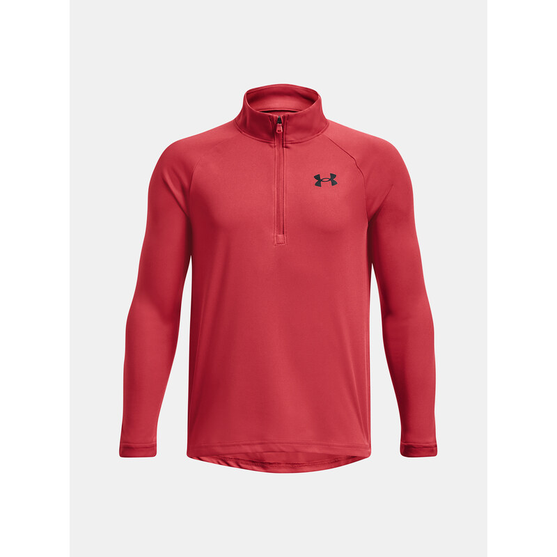 Under Armour Tričko UA Tech 2.0 1/2 Zip-RED - Kluci