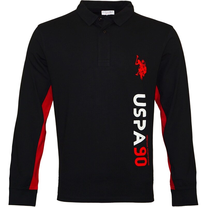 U.S. POLO ASSN. Tričko červená / černá / bílá
