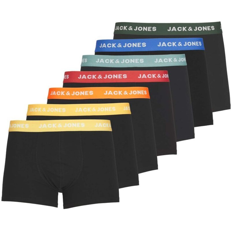 JACK & JONES Boxerky žlutá / oranžová / červená / černá
