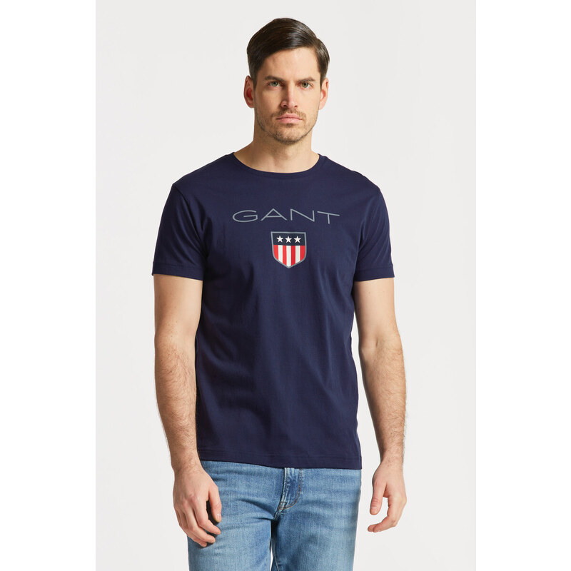 TRIČKO GANT SHIELD SS T-SHIRT modrá S