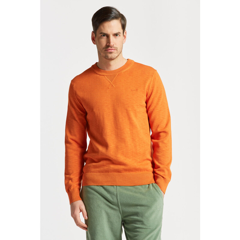 SVETR GANT COTTON FLAMME C-NECK oranžová M