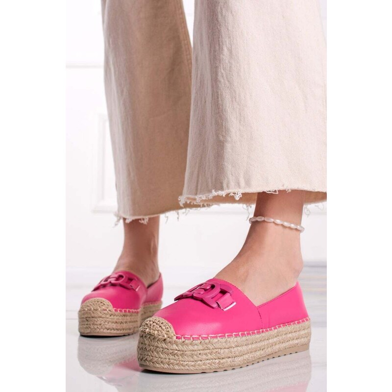 Bestelle Fuchsiové platformové espadrilly Teresa