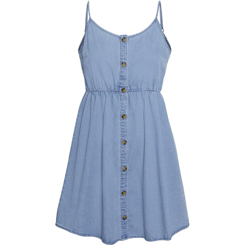 VERO MODA Letní šaty FLICKA modrá džínovina 77117710
