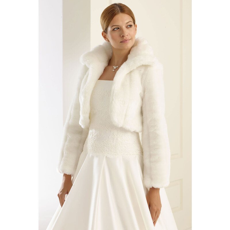 Bianco Evento Luxusní teplé bolerko na svatební šaty 78782195