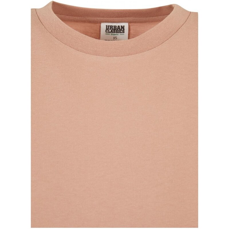 Dámské šaty Urban Classics Organic Oversized Slit Tee Dress amber