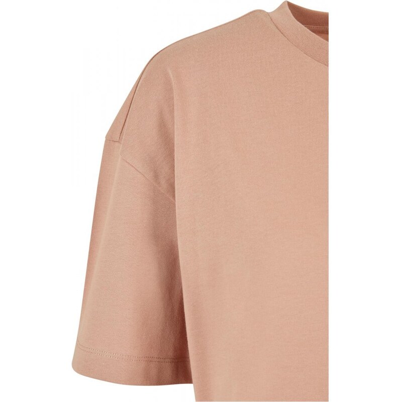 Dámské šaty Urban Classics Organic Oversized Slit Tee Dress amber