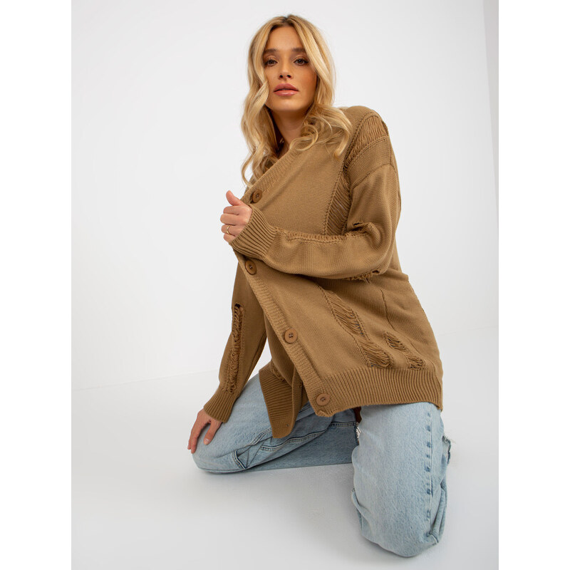 Dámský kardigan LC SW model 18140213 velbloudí - FPrice