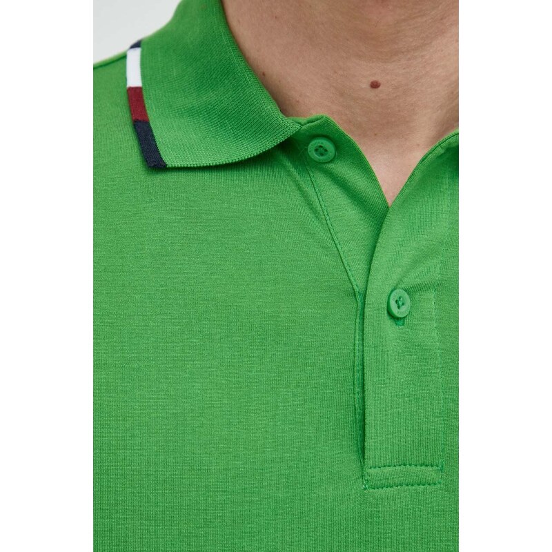 Polo tričko Tommy Hilfiger zelená barva