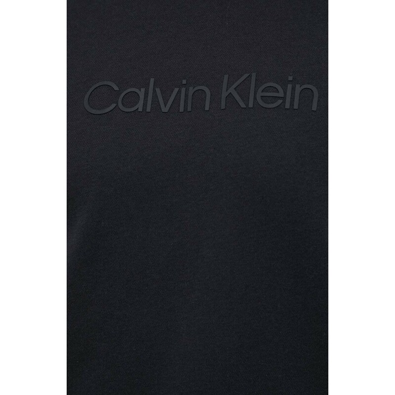 Tréninková mikina Calvin Klein Performance Essentials černá barva, s potiskem
