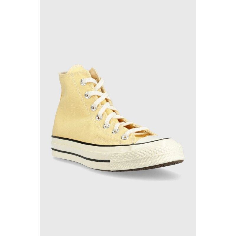 Kecky Converse Chuck 70 HI žlutá barva, A02757C, A02757C-LIGHT.ORN