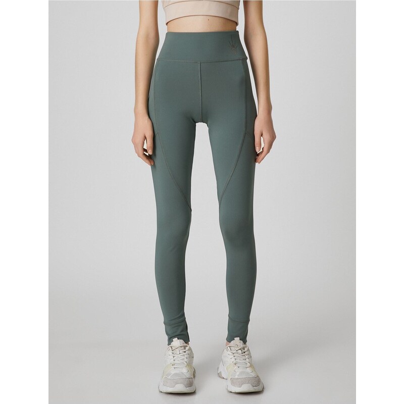 Koton High Waist Yoga Leggings with Stitching Detail.