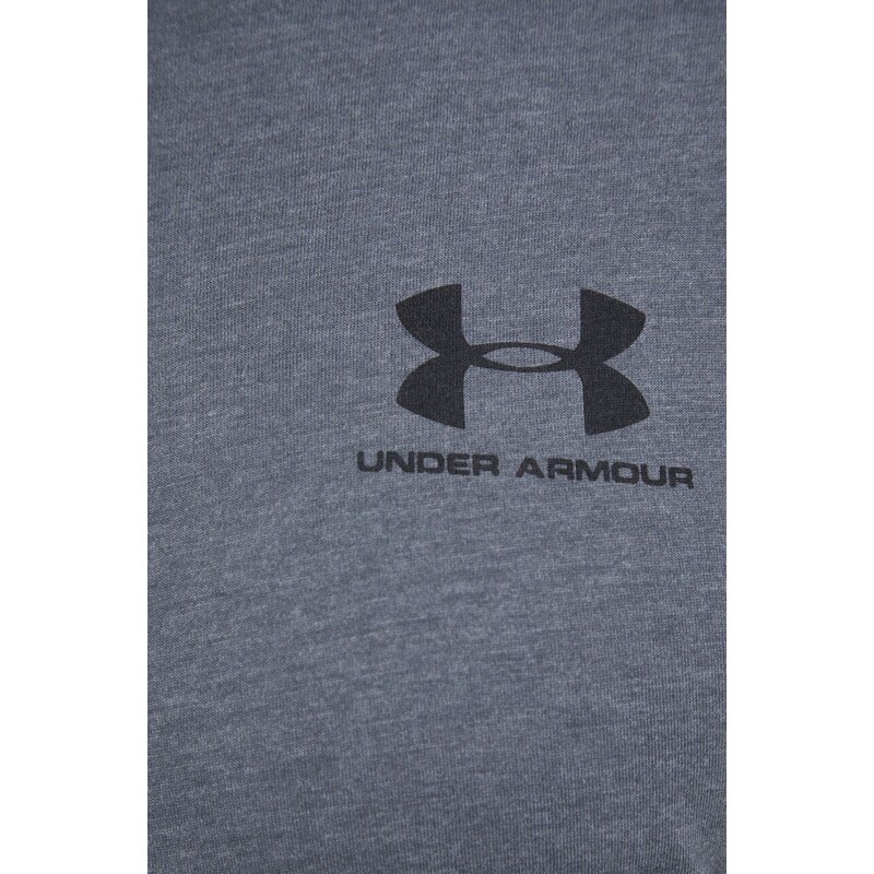 Tričko s dlouhým rukávem Under Armour šedá barva, s potiskem, 1329585
