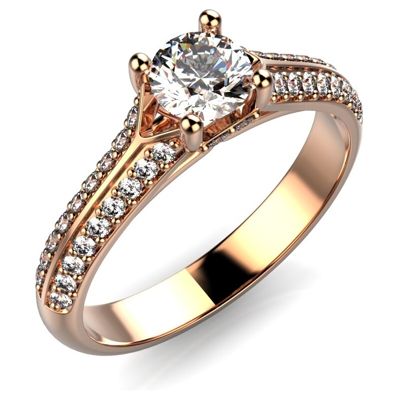 Linger Zlatý zásnubní prsten 310