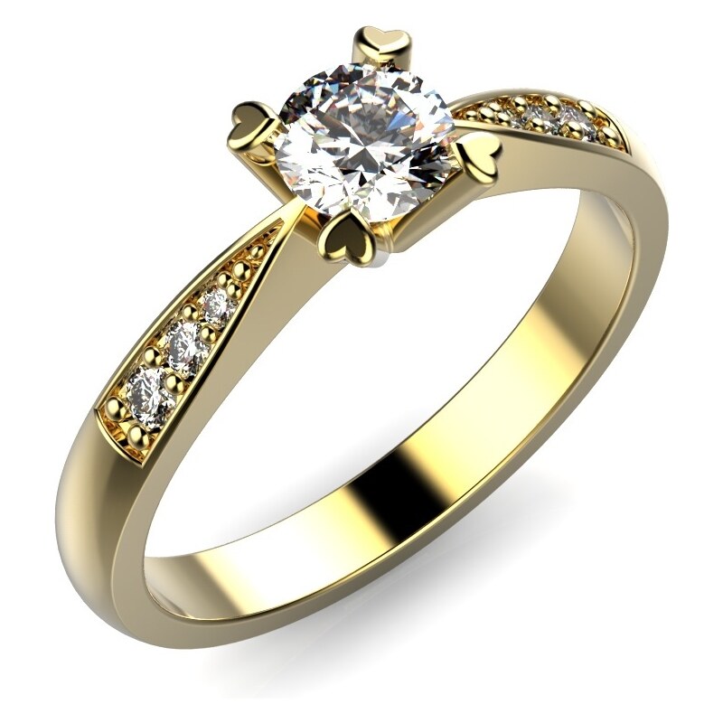 Linger Zlatý zásnubní prsten 211