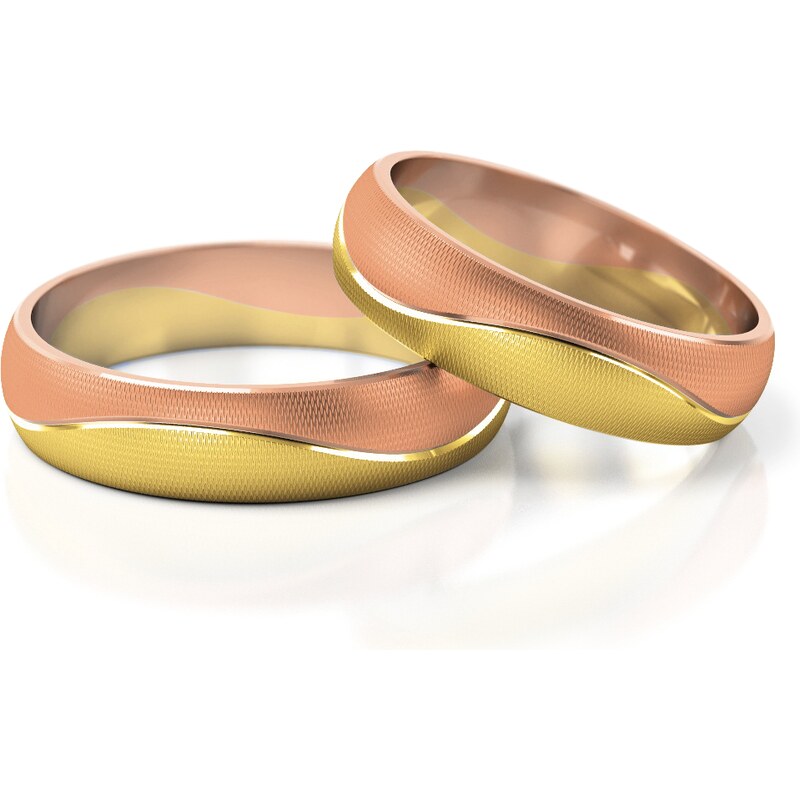 Linger Zlaté snubní prsteny NR204