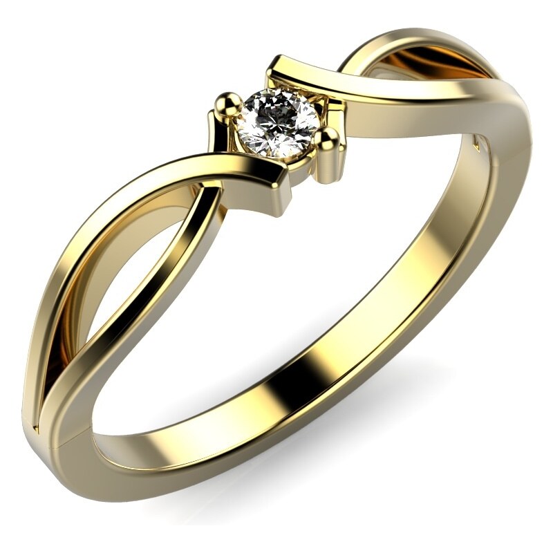 Linger Zlatý zásnubní prsten 352