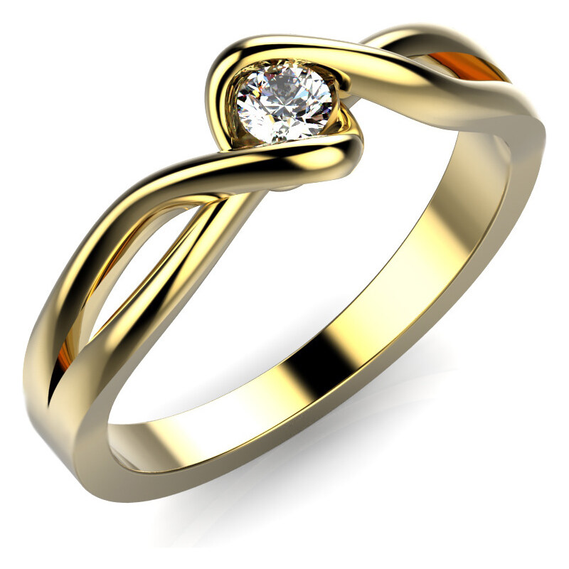 Linger Zlatý zásnubní prsten 356