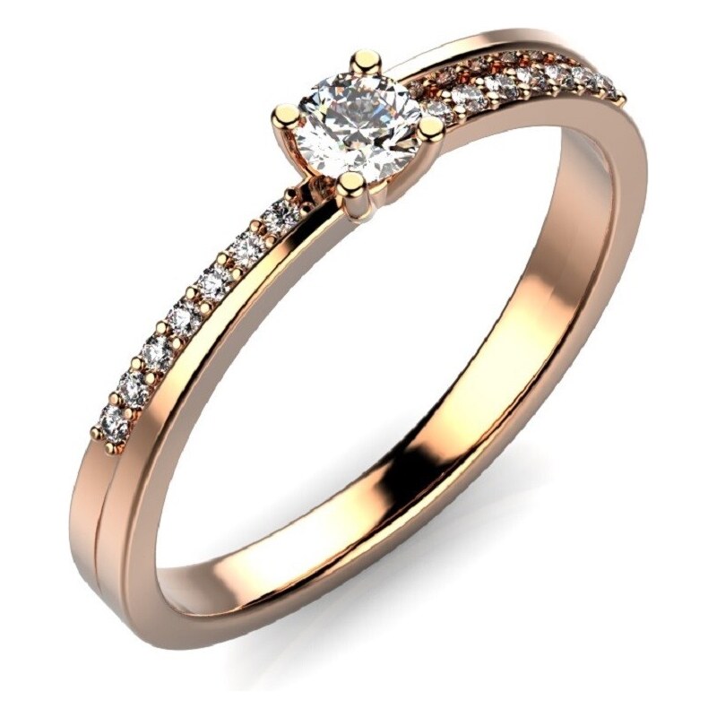 Linger Zlatý zásnubní prsten 374