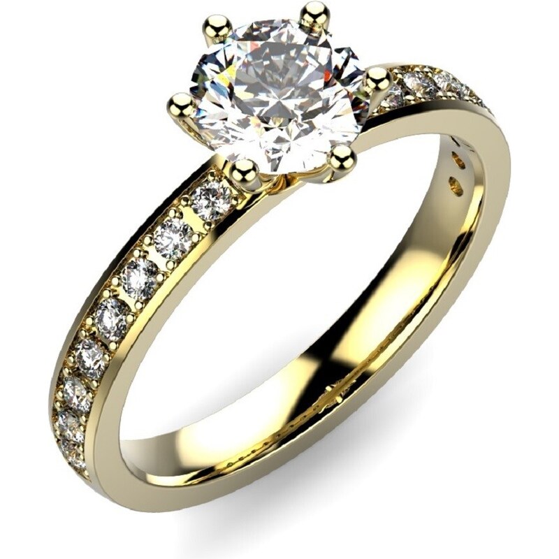 Linger Zlatý zásnubní prsten 383