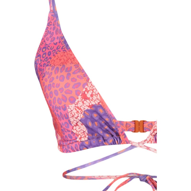 Trendyol Animal Print Triangle Tie Bikini Top