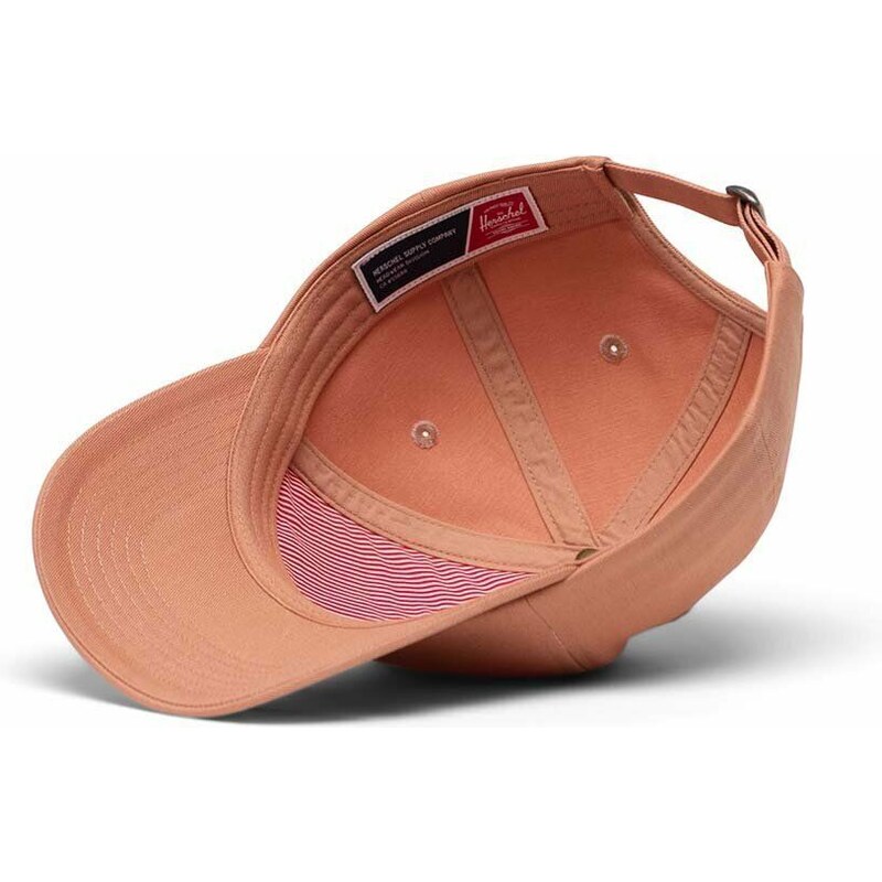 Bavlněná baseballová čepice Herschel oranžová barva, s aplikací