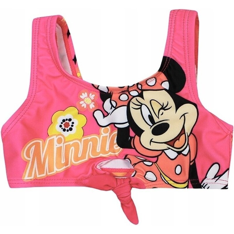 SunCity Dětské / dívčí dvoudílné plavky Minnie Mouse s květinami - Disney