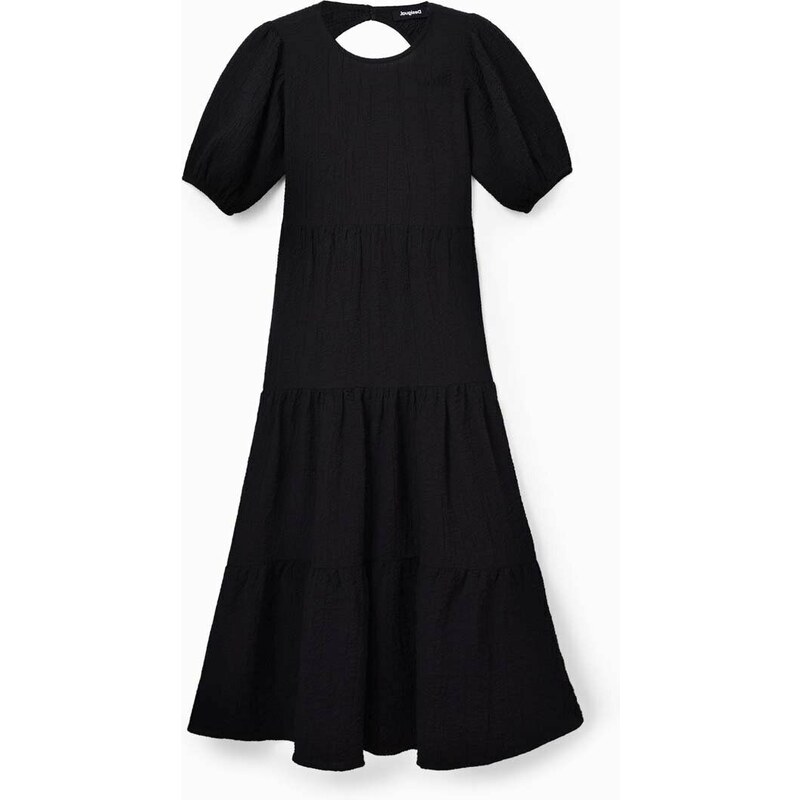 Šaty Desigual černá barva, midi