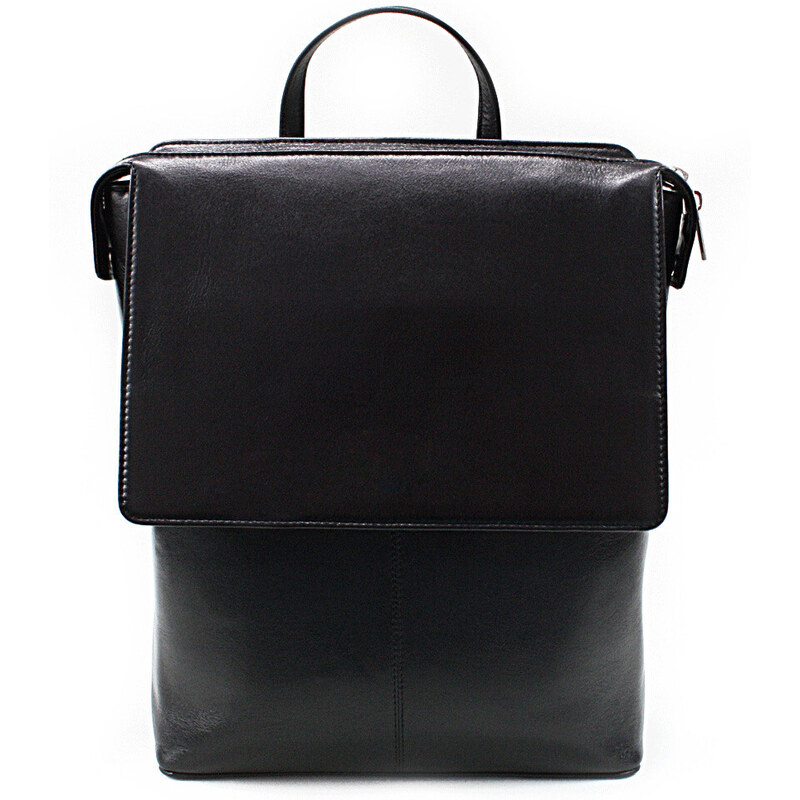 Černý městský kožený batoh Neville