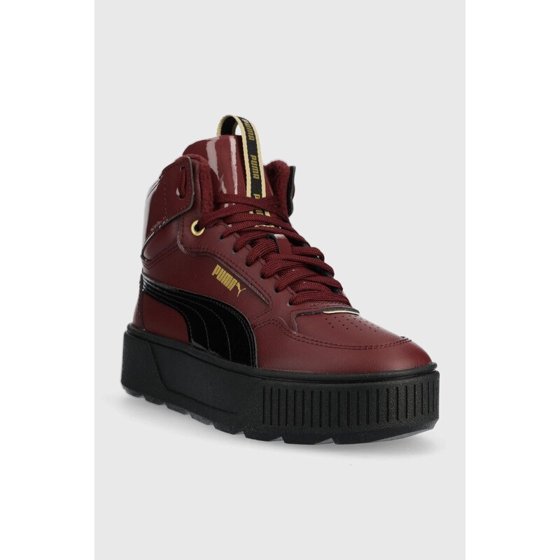 Sneakers boty Puma Karmen Rebelle Mid červená barva, 387624