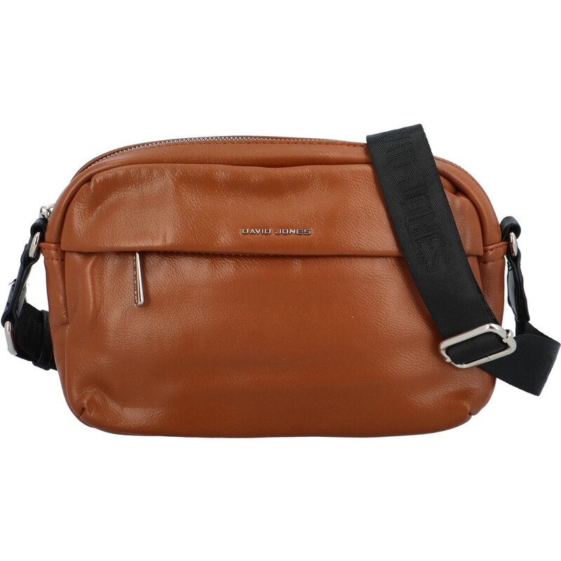 David Jones Stylová dámská koženková crossbody Petros, koňaková
